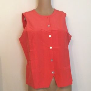 ❤️ 5/25 Stephanie Andrews vest light orange Sz M